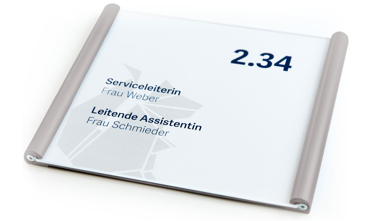 Auslaufmodell: Türschild SIENNA 200 - weißaluminium